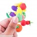 Colorful Mini Fruits & Vegetables Tiny Foods Miniature Pencil Erasers for Children Party Favors Classroom Student Prize Packs School Supplies Toys & Games 12 Mini Bags 48 Erasers Total B07F1891NX